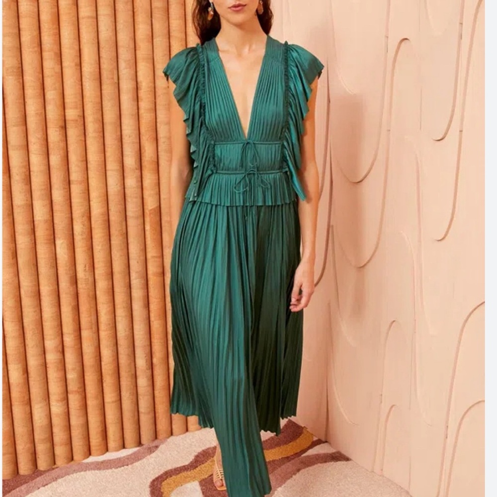 Ulla Johnson Letty Dress in a stunning emerald